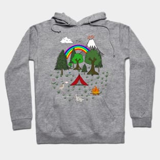 Cartoon Camping Scene Hoodie